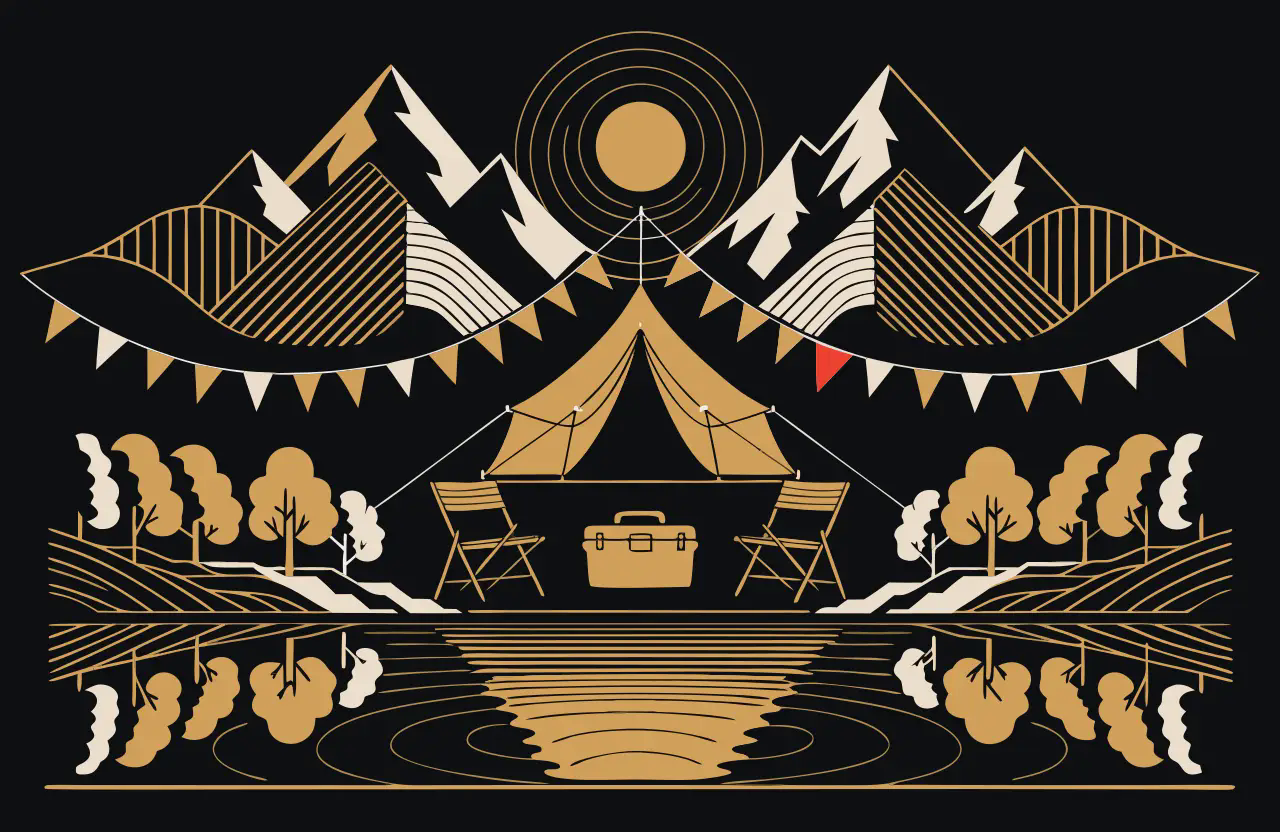 Illustriertes Cover zum Fall Silenzio für den Campingkönig