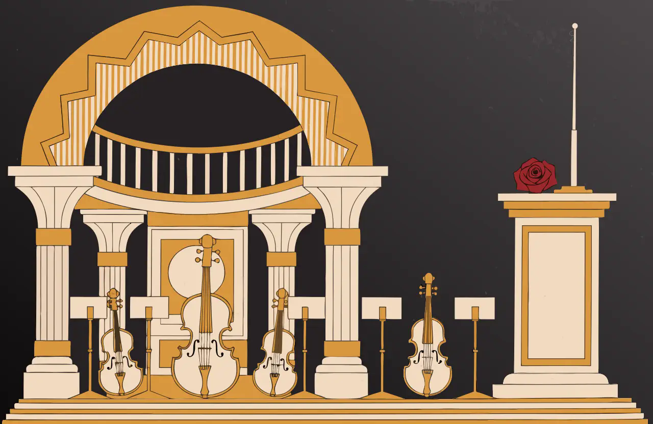 Illustriertes Cover zum Fall Schlussakkord — Das letzte Konzert des Maestros