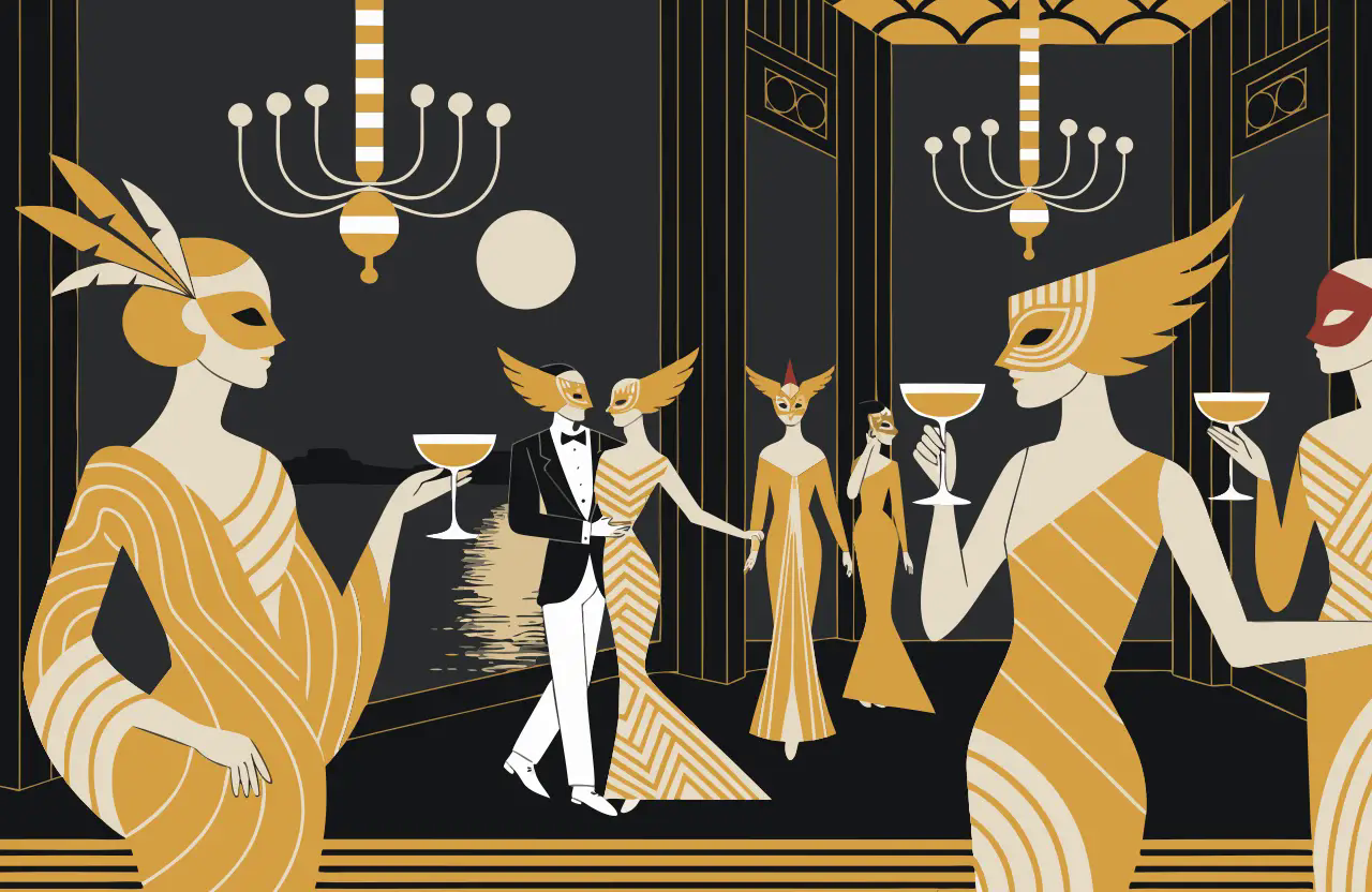 Illustriertes Cover zum Fall Mitternachtschampagner — Maskenball am Genfersee